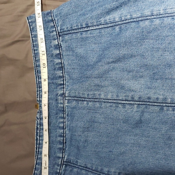 FREE PEOPLE ZIP BACK DENIM SKIRT SIZE 2 - Picture 7 of 8